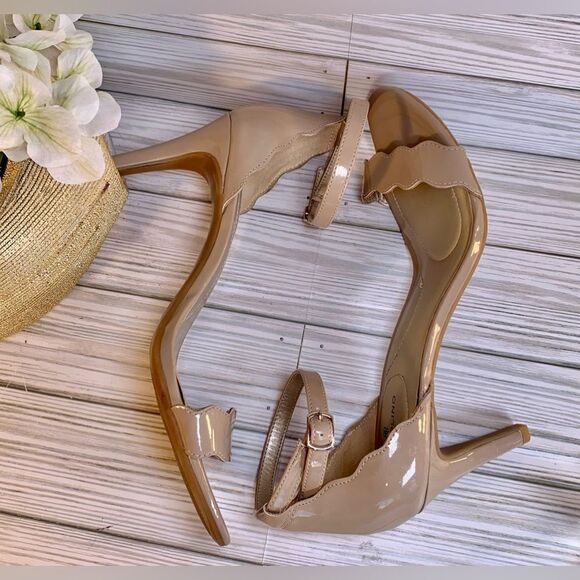 Bandolino Nude Jeepa Open Toe Classic Ankle Strap Stiletto Sandal Heels S:8.5M - Picture 6 of 10
